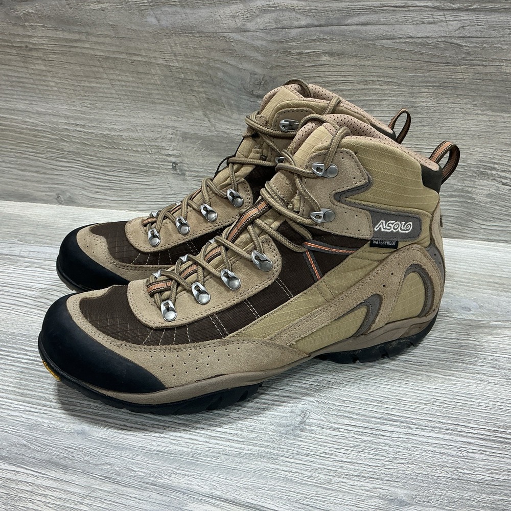 Asolo Boots Women's Size 10 Reston Waterproof Hiking Boots Brown Vibram Sole